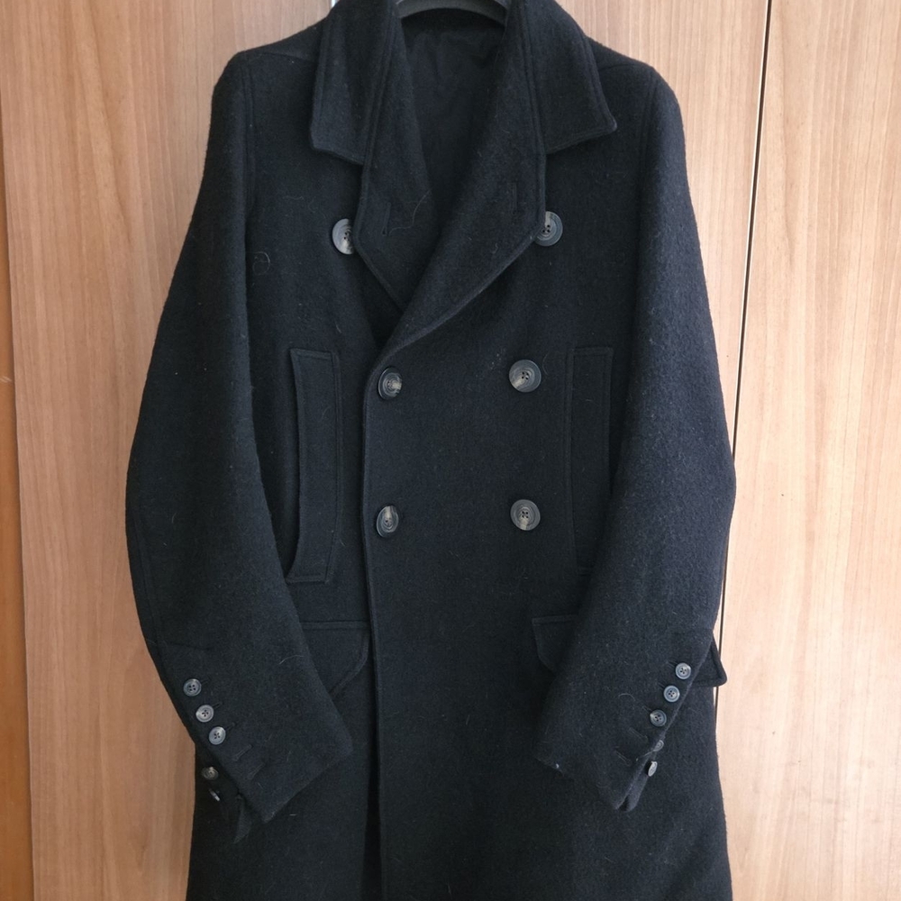 Rick Owens FW18 Sisyphus Wool Peacoat